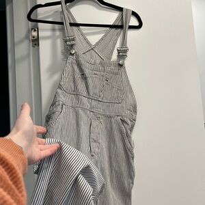 Vintage youth large Gap striped overalls